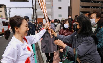 Revezamento da tocha olímpica em Fukushima, no Japão - Fukushima