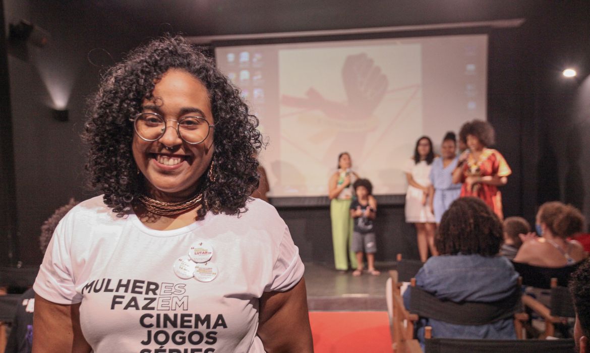Rio de Janeiro (RJ) -  Cinema Nosso e inserção da mulher negra no mercado audiovisual, na foto Gabriela Gonçalves.
Foto: Cinema Nosso/Divulgação
