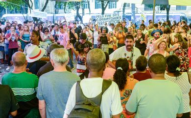 Rio de Janeiro (RJ), 17/05/2024 – Ato marca o Dia Nacional da Luta Antimanicomial, na Cinelândia, no centro da capital fluminense. Foto: Tomaz Silva/Agência Brasil