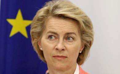Ursula Leyen, União Européia. REUTERS/Yiannis Kourtoglou/File Photo