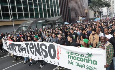 São Paulo (SP), 14/06/2025 -  Marcha da Maconha na Avenida Paulista .  Foto: Paulo Pinto/Agência Brasil