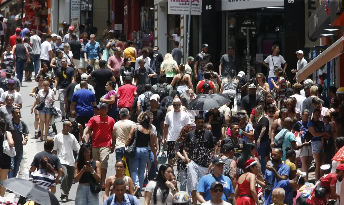 São Paulo (SP), 20/12/2024 - Movimento na Ladeira Porto Geral e rua 25 de Março  antes do Natal. Foto: Paulo Pinto/Agência Brasil
