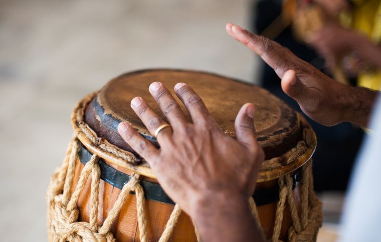 Tambor, religiões de matriz africana, umbanda, candomblé, Roda de capoeira na oitava edição do Festival Latinidades (Macello Casal Jr/Agência Brasil)