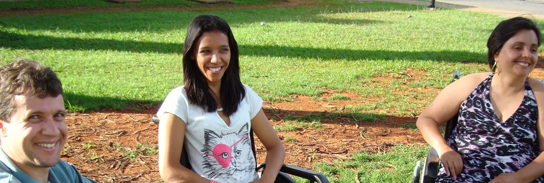 Entrevistados cadeirantes (Cesar Scodro, Luciana de Souza e Maria Antonia Ferreira)