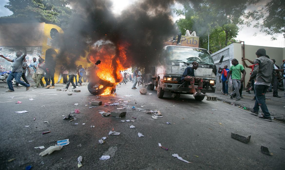 Protestos no Haiti