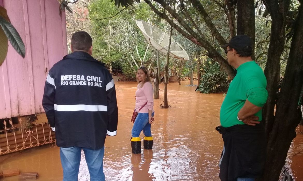 Chuva no município de Campo Novo, no Rio Grande do Sul