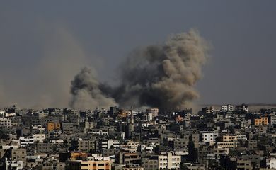 Conflitos da Faixa de Gaza (Divulgação/Mohammed Saber/Agência Lusa/Direitos Reservados)