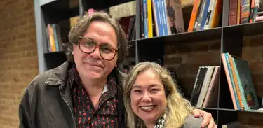 Marcelino Freire e Katy Navarro em Paraty, durante a FLIP