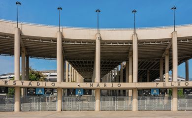 Entrada principal do Estádio Mário Filho, o Maracanã, que completa 70 anos em 2020