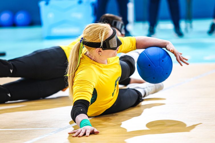 seleção brasileira de goalball feminino empata em 3 a 3 com a bicampeã Turquia na estreia da Paralimpíada de Paris, em 29/08/2024