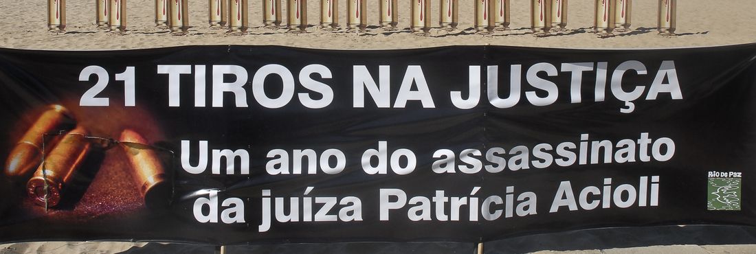 Protesto da ONG Rio de Paz lembra o assassinato da juíza Patrícia Acioli