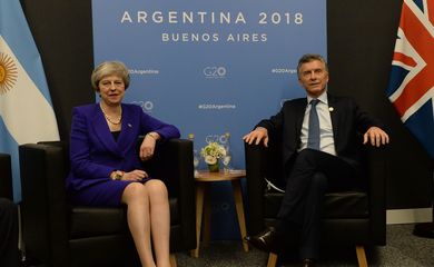 Theresa May e Mauricio Macri reúnem-se na Cúpula do G20, em Buenos Aires