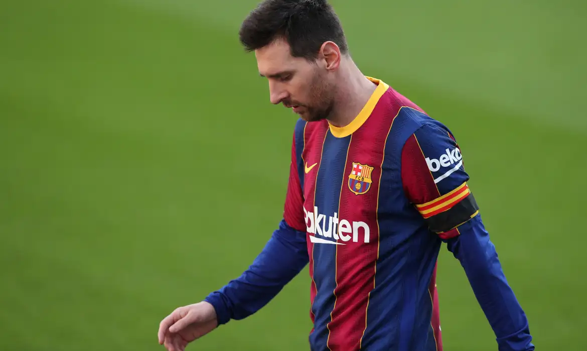 Lionel Messi durante partida do Barcelona contra o Osasuna