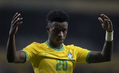 Vinícius Júnior - seleção brasileira - Brasil x Paraguai no Mineirão pelas Eliminatórias da Copa do Mundo - 01/02/2022