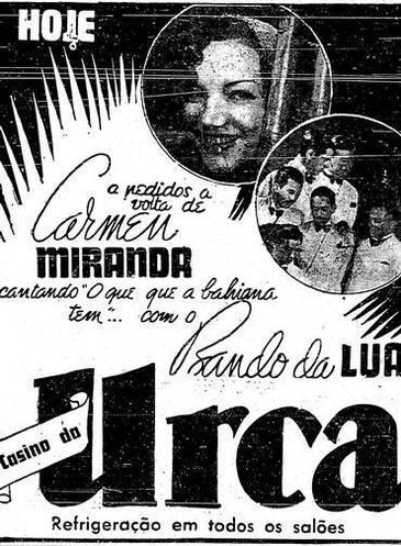 Carmen Miranda no cartaz do Cassino da Urca