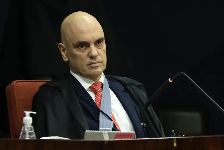 Brasília (DF), 20/05/2025 - Ministro Alexandre de Moraes participa da Primeira Turma do STF que julga denúncia sobre o núcleo 3 da PET 12.100. Foto: Rosinei Coutinho/STF