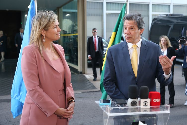 Fernando Haddad se reúne com a rainha Máxima, dos Países Baixos – enviada especial do Secretário-Geral das Nações Unidas para Inclusão Financeira para o Desenvolvimento-Valter Campanato/Agência Brasil