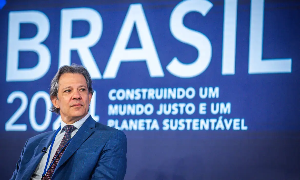 17/04/2024- O ministro da Fazenda, Fernando Haddad, durante reunião G20 Brazil em Washington: Evento na U.S Chamber of Commerce. Foto: Diogo Zacarias/MF