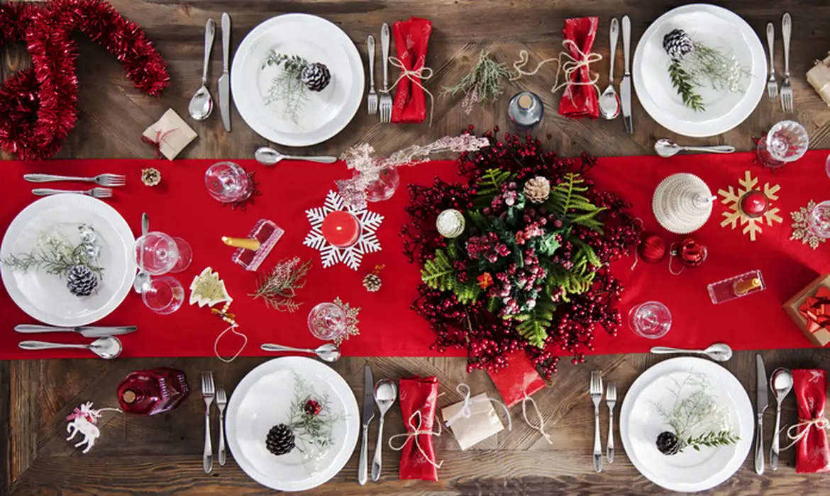 Brasília (DF), 23/12/2024 - Mesa da ceia de natal. Foto: Senac/Divulgação