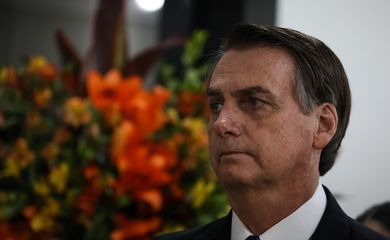 Presidente da República, Jair Bolsonaro, durante homenagem recebida por ocasião de seu aniversário.