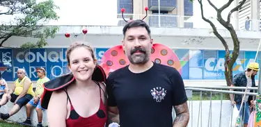 Carnaval de rua, Galinho de Brasília. Peronagem (casal ) Raquel de Queiroz e Ricardo Amoras. 