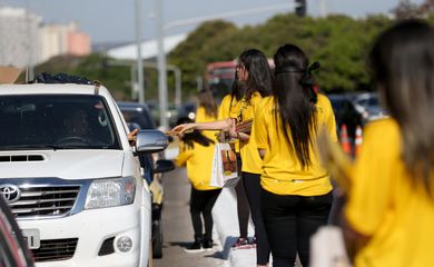  Brasília - Blitz educativa no Eixo Monumental marca a abertura oficial da Semana Nacional de Trânsito e Mobilidade (SNT) (Wilson Dias/Agência Brasil)