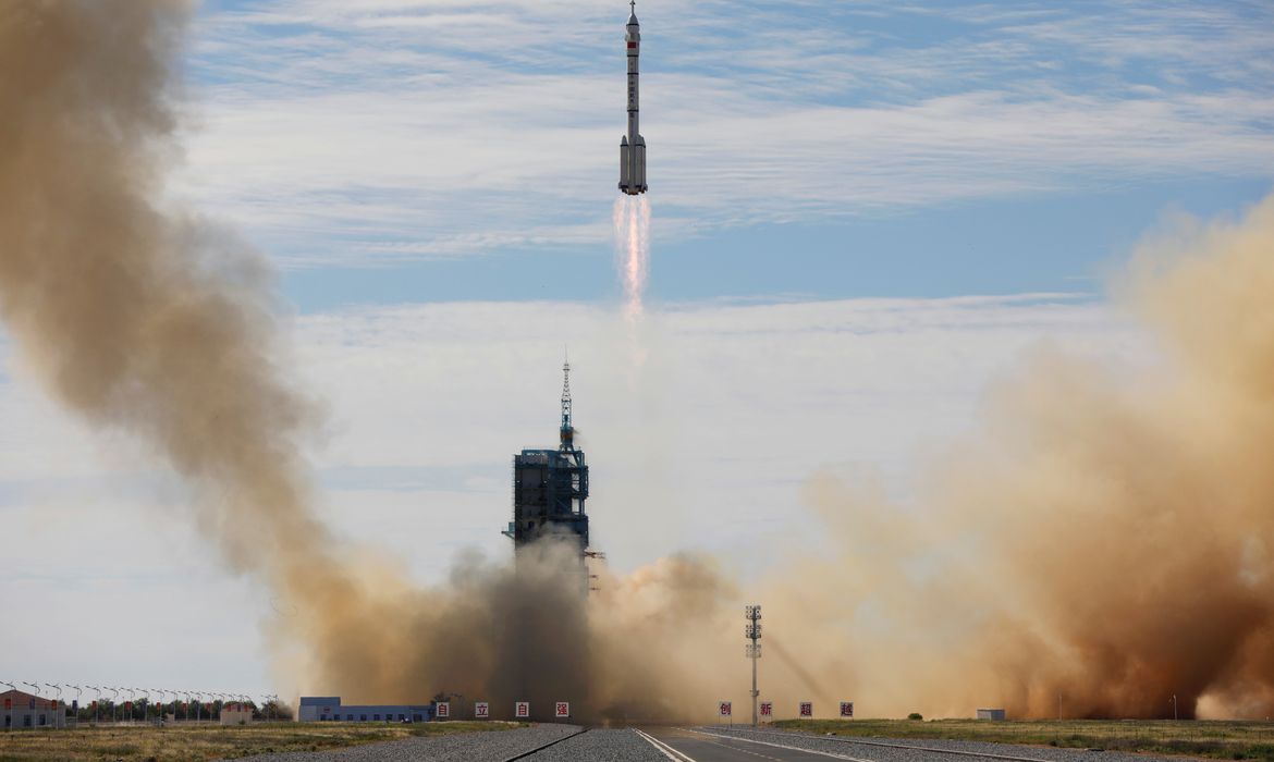 Rocket carrying the Shenzhou-12 spacecraft and three astronauts takes off from Jiuquan Satellite Launch Center