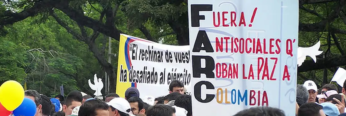 Protesto contra as Farc na Colômbia Protesto contra as Farc na Colômbia