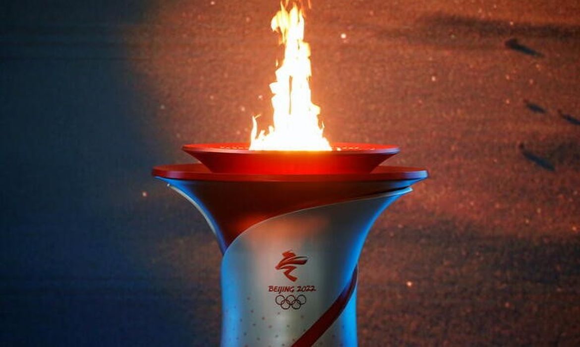 jogos de inverno, cerimônia de chegada da chama olímpica, Pequim