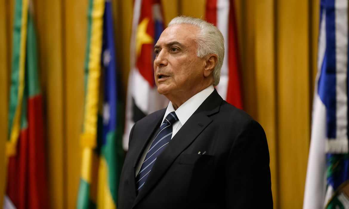 Brasília - O presidente Michel Temer participa de sessão solene de posse do presidente do Superior Tribunal do Trabalho, ministro João Batista Brito Pereira (Beto Barata/PR)