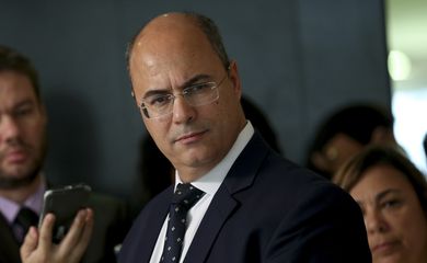 O governador eleito do Rio de Janeiro, Wilson Witzel, fala à imprensa após reunião com o presidente Michel Temer, Palácio do Planalto.