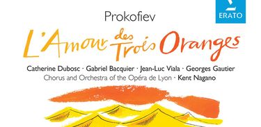 Capa do CD da ópera &quot;O Amor das três laranjas&quot;, de Prokofiev