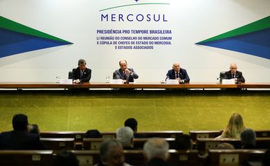 Brasília - Chanceleres do Mercosul fazem declaração à imprensa após 51ª Reunião do Conselho do Mercado Comum do Mercosul (Marcelo Camargo/Agência Brasil)