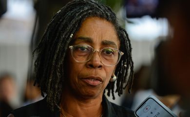 Rio de Janeiro (RJ), 05/03/2024 – A diretora-executiva da Anistia Internacional Brasil, Jurema Werneck, durante ato que pede justiça para o caso do adolescente Johnatha, morto por um policial militar do Rio de Janeiro.  Foto: Tomaz Silva/Agência Brasil