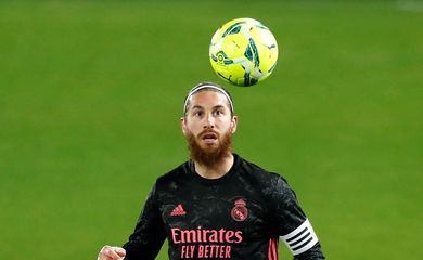 Sergio Ramos durante partida do Real Madrid contra o Elche pelo Campeonato Espanhol