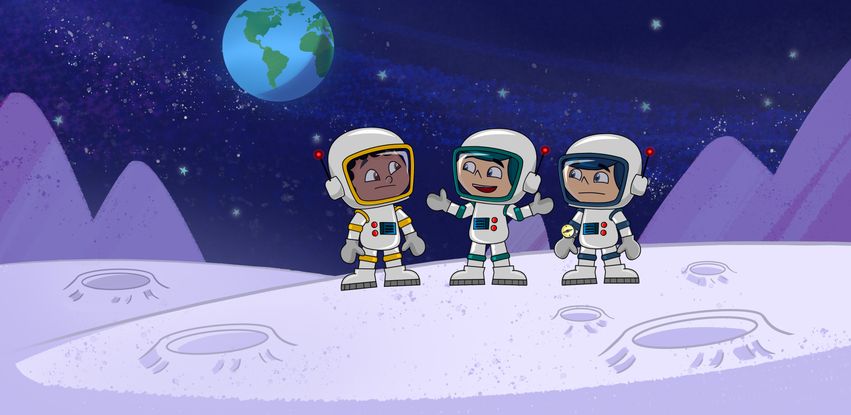 Júlio, Verne e Soluço viajam até a Lua