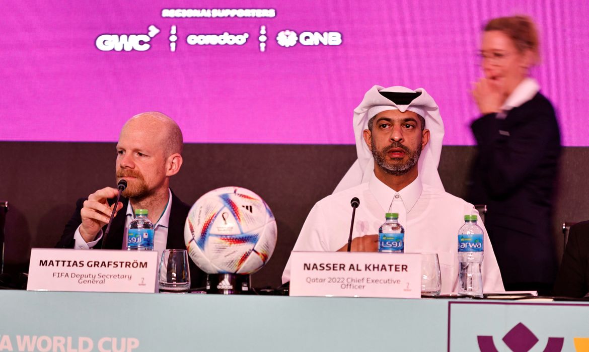 Nasser Al Khater, chefe da Catar 2022, em Doha