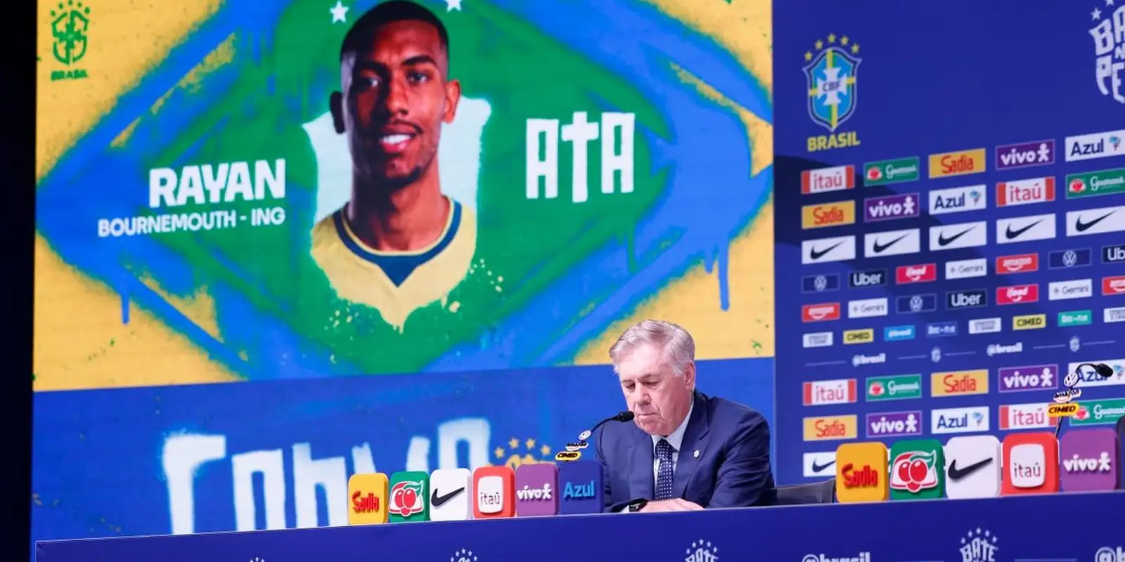 Ancelotti convoca 26 jogadores para amistosos da seleção brasileira