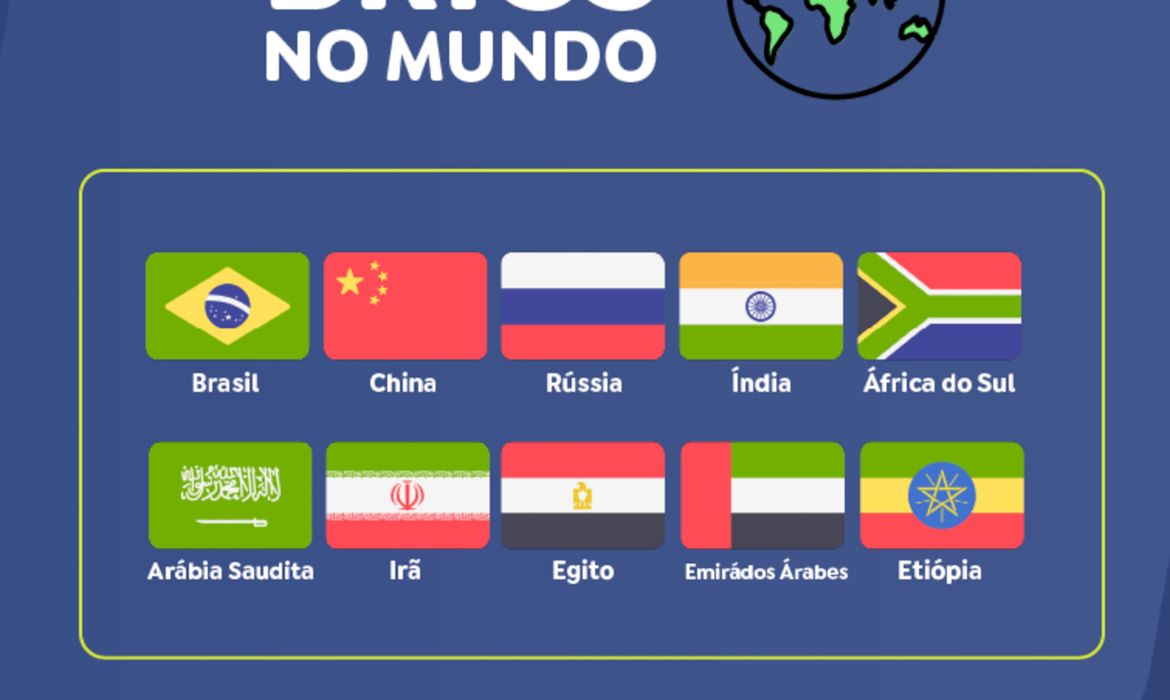 Brasília (DF) 26/12/2024 Brics têm mais de 40% da população e 37% do PIB mundial. Fonte Itamaraty.