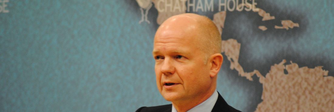 Ministro dos Negócios Estrangeiros do governo britânico, William Hague.