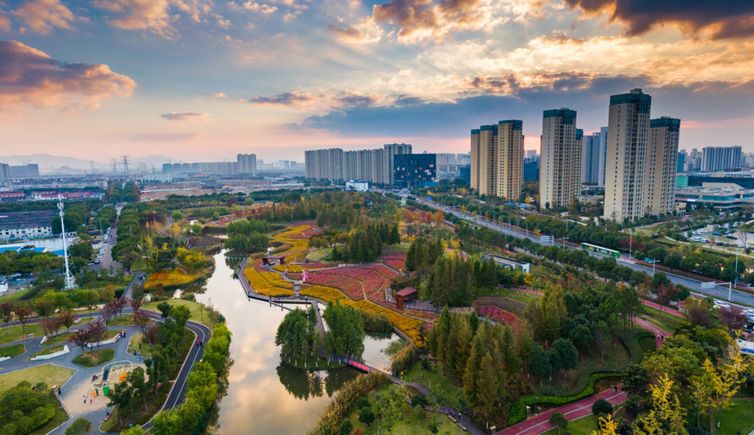 China. Projeto de cidade-esponja do paisagista e arquiteto chinês Kongjian Yu. Jinhua Harbin Qunli Stormwater Park. Foto Divulgação escritorio Turenscape