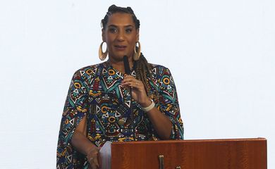 Cerimônia de posse das ministras da Igualdade Racial, Anielle Franco, no Palácio do Planalto