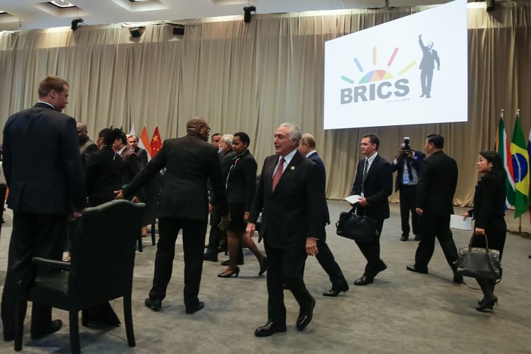 Presidente da República, Michel Temer chega para reunião plenária fechada dos Chefes de Estado e de Governo do BRICS. 
