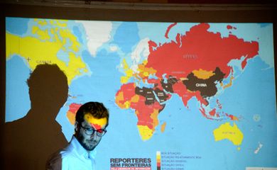 Rio de Janeiro - Emmanuel Colombié, diretor regional para América Latinha de Repórteres sem Fronteiras(RSF), durante divulgação do ranking mundial sobre liberdade de imprensa de 2017 (Tânia Rêgo/Agência Brasil)