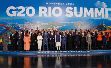 Rio de Janeiro(RJ), 19/11/2024 - Fotografia oficial final do G20.  Foto: Tânia Rêgo/Agência Brasil