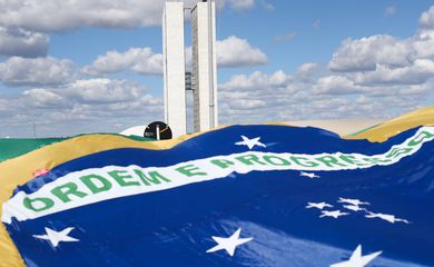 Brasília - Manifestantes contra o impeachment fazem ato na Esplanada dos Ministérios (Fábio Pozzebom/Agência Brasil)