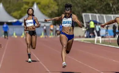 31.08.2025 - Troféu Brasil de Atletismo no CT Paralímpico, em São Paulo. Foto: Alessandra Cabral/CPB - Rayane Soares cravou o recorde mundial dos 100 m para a classe T13 (baixa visão) - em 31/07/2025