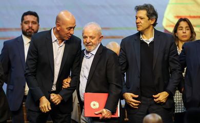 Cajamar (SP), 07/04/2025- Presidente Luiz Inácio Lula da Silva, durante cerimônia de anúncio de investimentos e contratações do Mercado Livre
Foto: Paulo Pinto/Agência Brasil