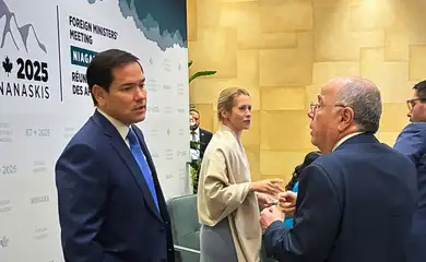 Canadá - 12/11/2025 - Mauro Vieira e Marco Rubio avançam em negociações sobre tarifas. Encontro ocorreu no Canadá, em reunião paralela ao G7. Foto: Divulgação