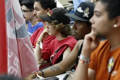 Goiânia (GO), 17/07/2025 - Estudantes partipam do 60º Congresso da UNE - Congresso da União Nacional dos Estudantes, realizado na UFG. Foto: Bruno Peres/Agência Brasil